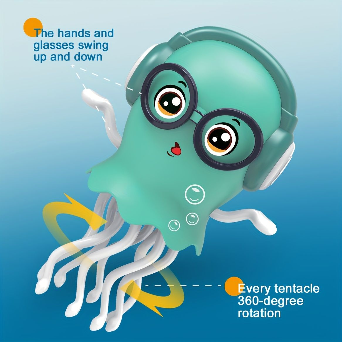 New Electric Dancing Octopus Toy - Light & Music Space Walking Octopus | Automatic Obstacle Avoidance Jellyfish Toy for Kids