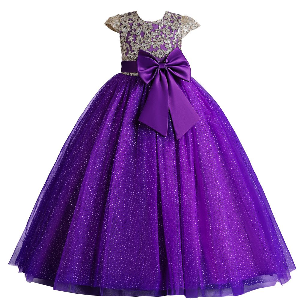 New girls' wedding dress Princess Pengpeng dress host performance dress children's Christmas evening dress