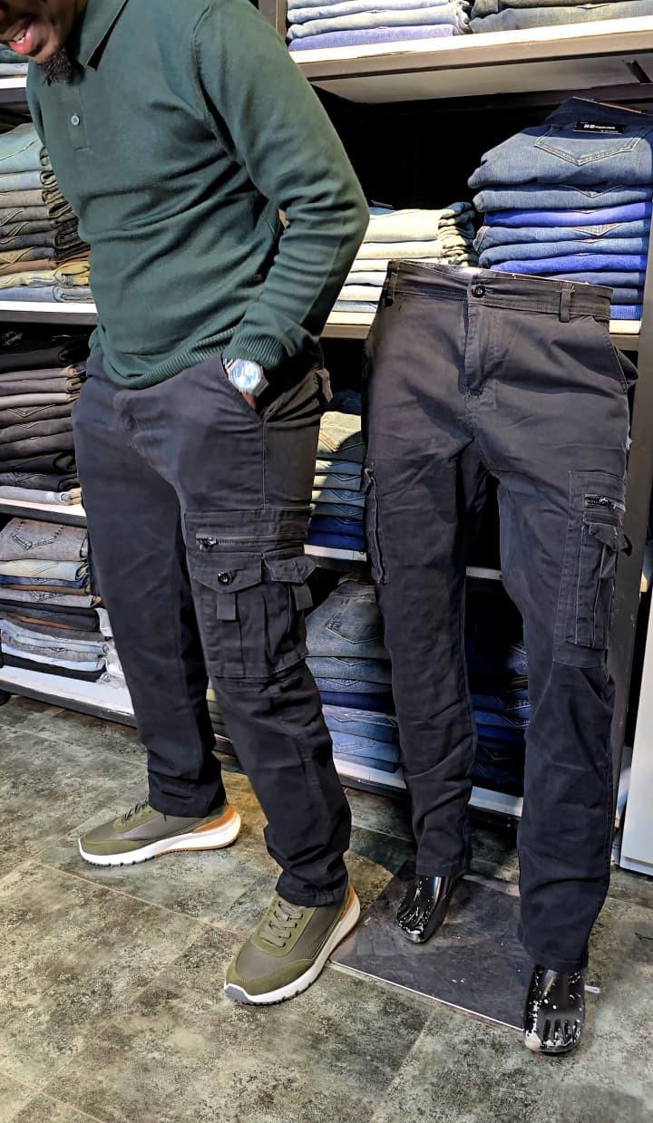 MEN CASUAL PANTS✅*Why guys are grabbing these:*
- *Tailored Fit, Zero Stiffness*: Slim-tapered leg with just enough stretch. Looks sharp with sneakers or boots. No more “baggy fundi” cargos.
- *Pock