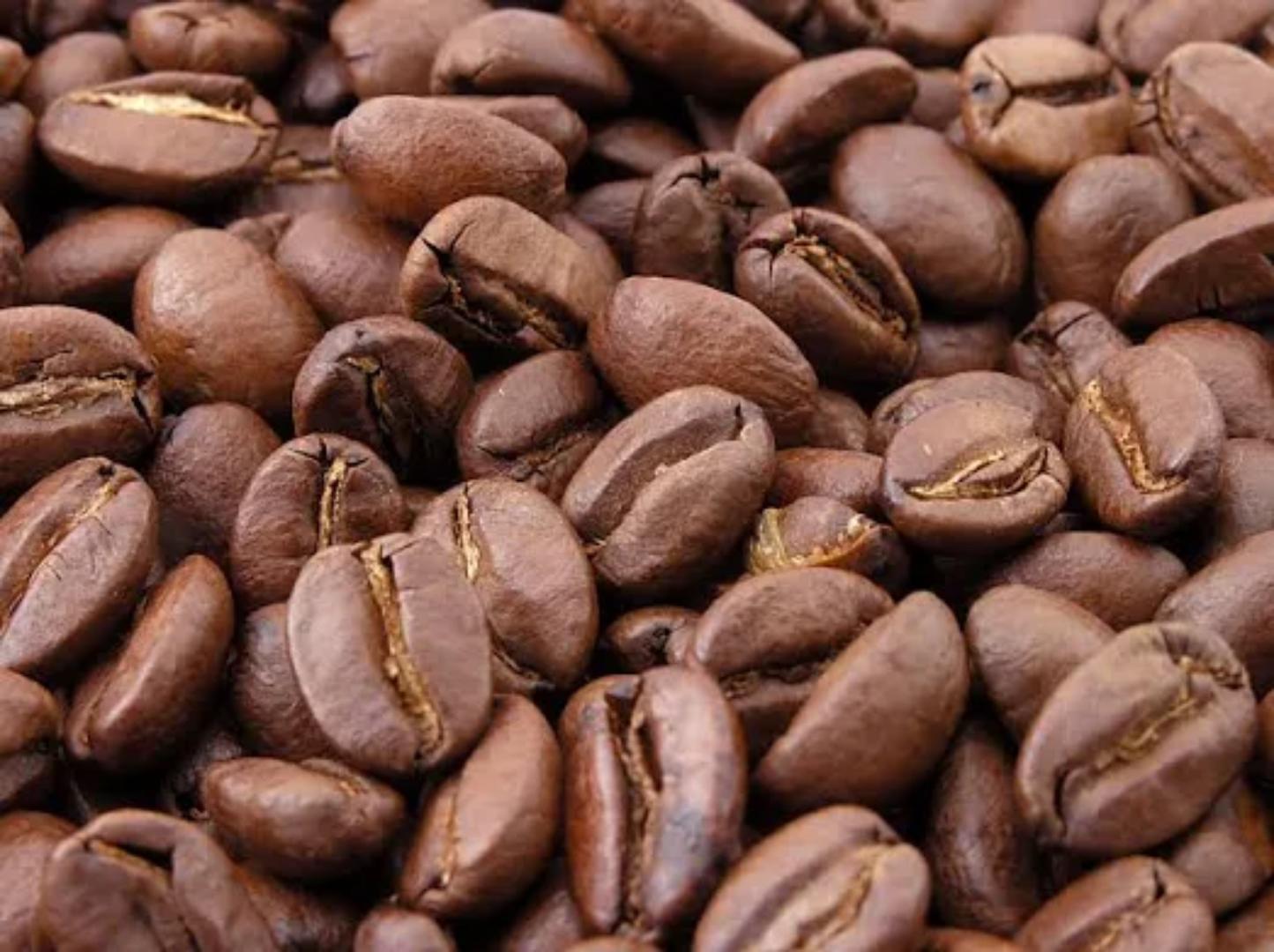 pure roasted coffee beans