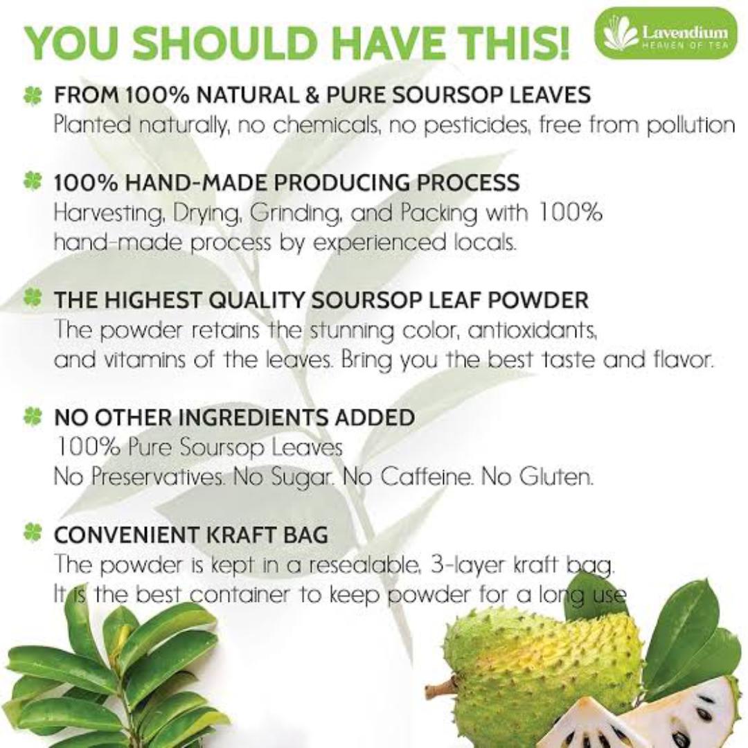 SOUR SOUP POWDER (GRAVIOLA) BOOS IMMUNITY, SUPPORT WEIGHT LOOSS HELPS TO FIGHT CANCER