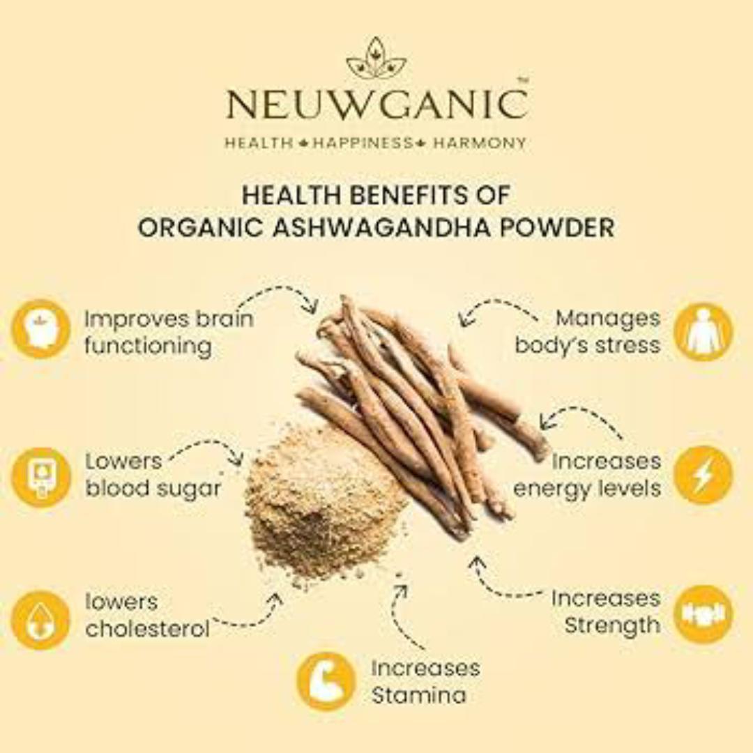 Ashwagadha organic root powder(ashwagandha )( INCREASES FERTILITY, BOOST IMMUNITY , REDUCE ANXIETY AND STRESS.