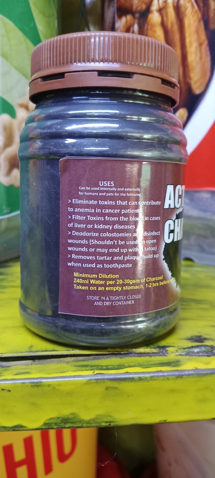 ACTIVATED CHARCOAL (treatment of emergency poisoning, snake and insects poisoning, removes impurities from body, whitens teeth, fast weight loss