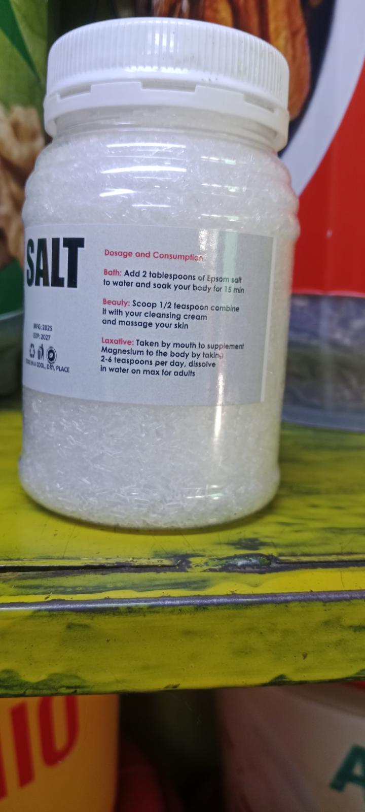 EPSOM SALT (EPISOM)(removes bad odour from feet, contains high magnesium nutrients , for detoxification,