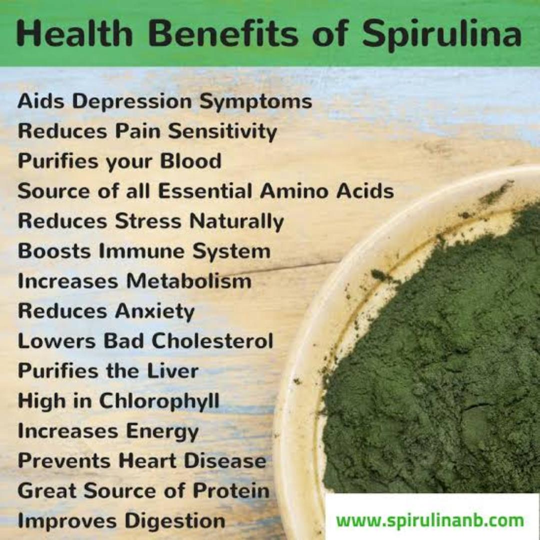 SPIRULINA POWDER (PURIFIES BLOOD,REGULATES CHOLESTEROL HIGH CHLOROPHYLL,PREVENTS HEART DESEAESES