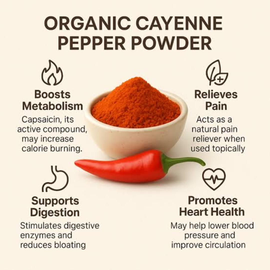 ORGANIC CAYENNE PEPPER (REDUCE WEIGHT, REDUCE ACID, REDUCE ULCERS