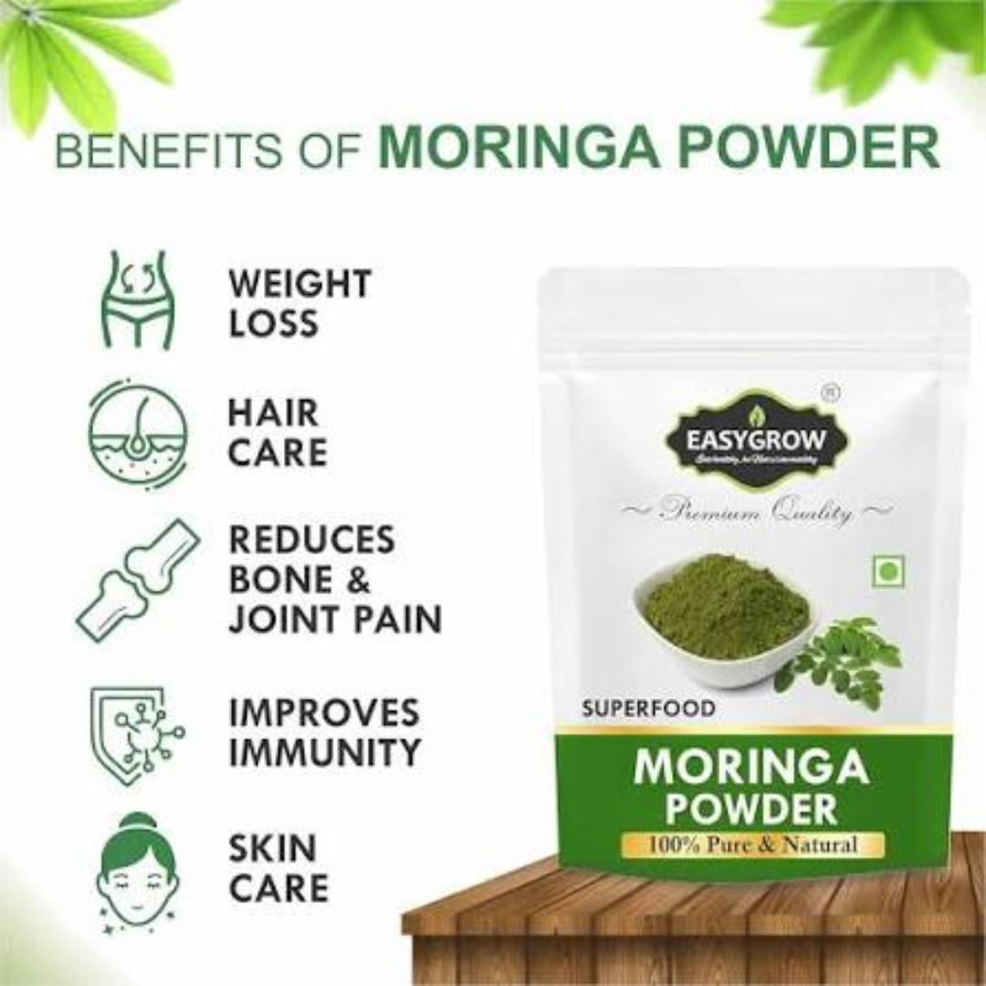 organic Moringa powder, good for blood cleansing and energy booster
