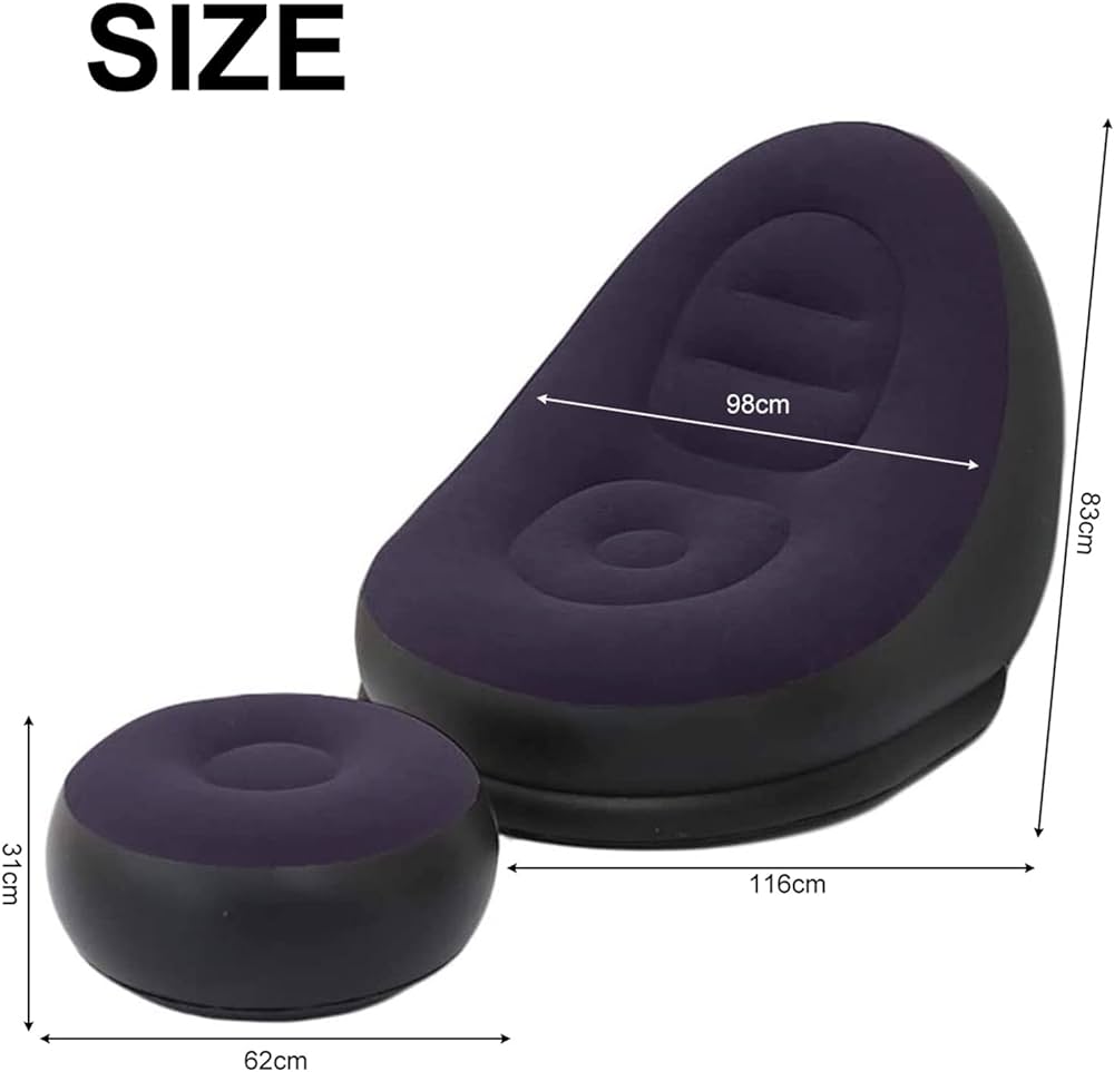 *Restocked🎯*

*Reduced price*🆒

*Inflatable sofa seat with foot stool and manual pump now available in 4 colours ✨
