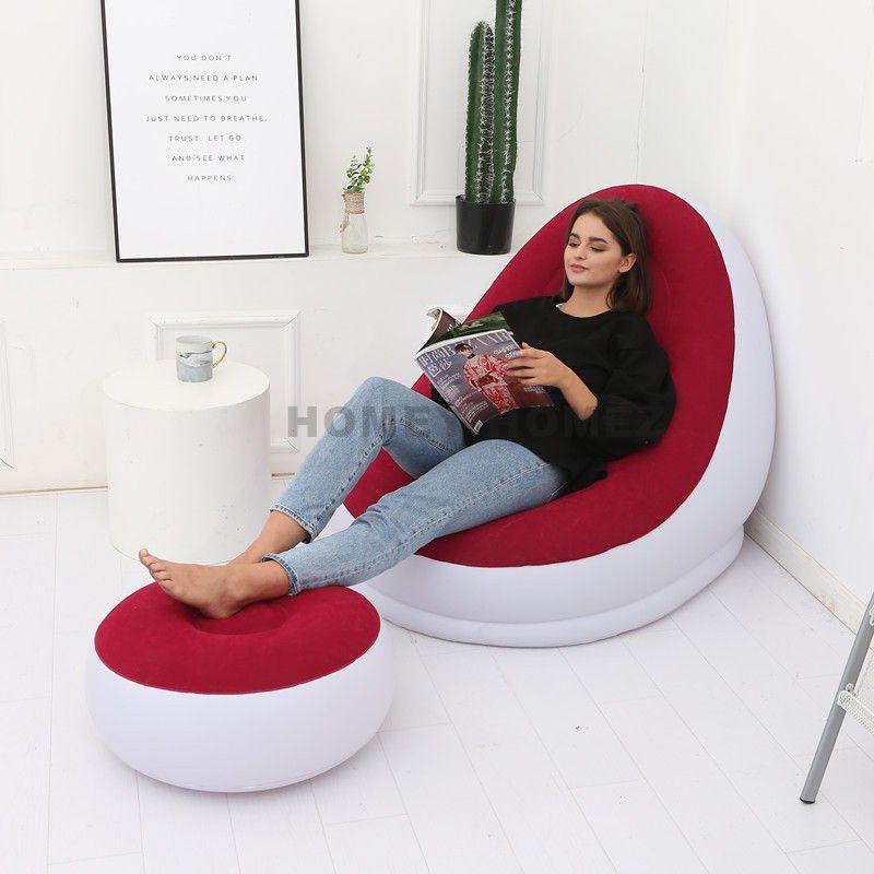*Restocked🎯*

*Reduced price*🆒

*Inflatable sofa seat with foot stool and manual pump now available in 4 colours ✨
