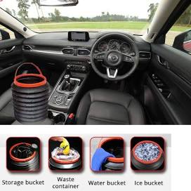 4L collapsible foldable trash bin / car dust bin. Ergonomic design features the collapsible body for space-saving convenience.
It can be a storage box or trash can, applicable for all cars.