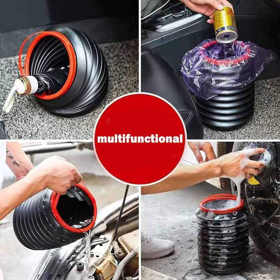 4L collapsible foldable trash bin / car dust bin. Ergonomic design features the collapsible body for space-saving convenience.
It can be a storage box or trash can, applicable for all cars.