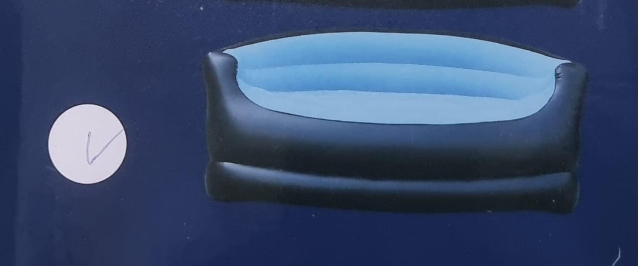 New arrival ⛲🧣🫧 Double size Inflatable sofa seat size 135x84x62cm plus manual pump now available in 2 colours beige and blue