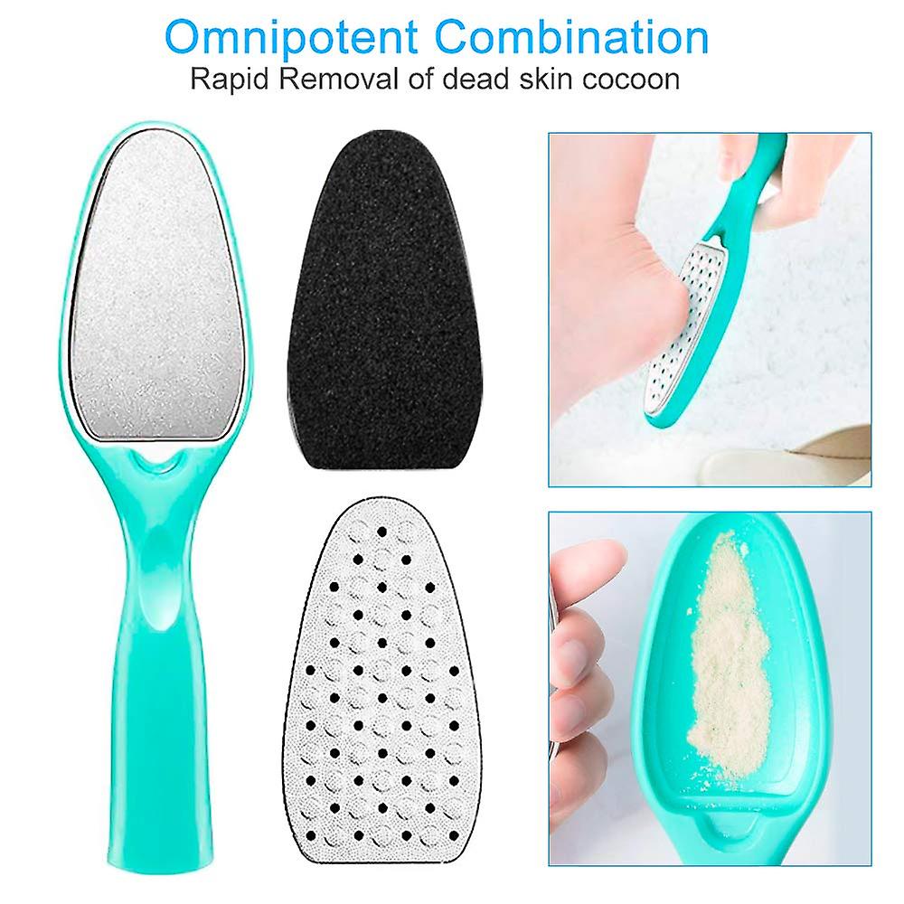 Stainless Steel Pedicure Kit Professional Exfoliation Calluses 7 Pcs Foot File Set For Women And Men At Home Or Travel Or Salon To Foot Care