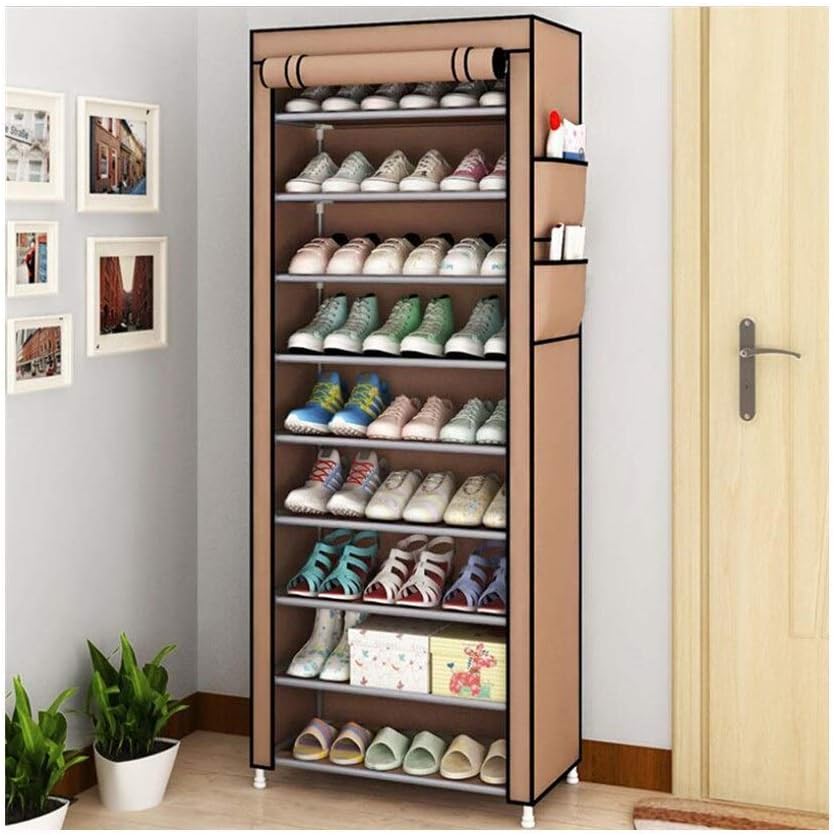 10 Tier Dustproof 27 Pairs Shoes rack, shoe Storage Organizer, Shoe Rack cabinet Stand, steel shoe stand Shoe Organizers