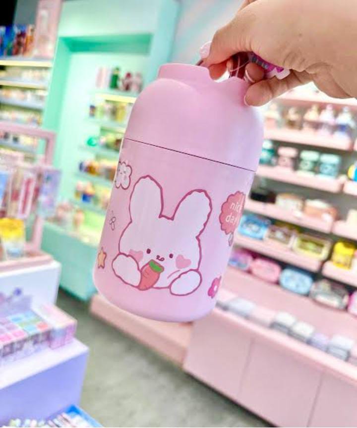 Thermos food flask 600ml, thermos lunch box with spoon, soup flask, Stainless Steel Wall, insulated food jar for Kids, insulated lunch box for School, flask food jar (Purple, black and pink color)