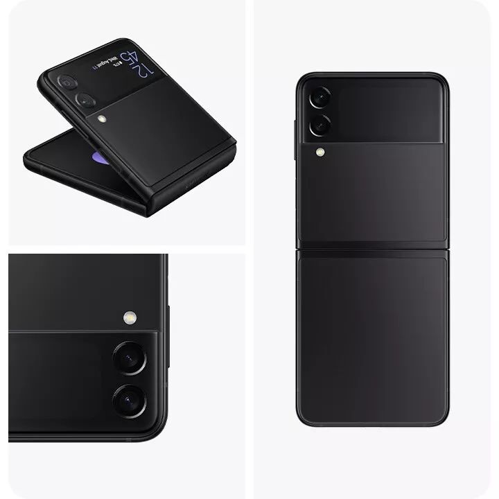 Samsung Galaxy Z Flip 3 5G – Phantom Black, Bold Design | Dual SIM (Nano + E-SIM)