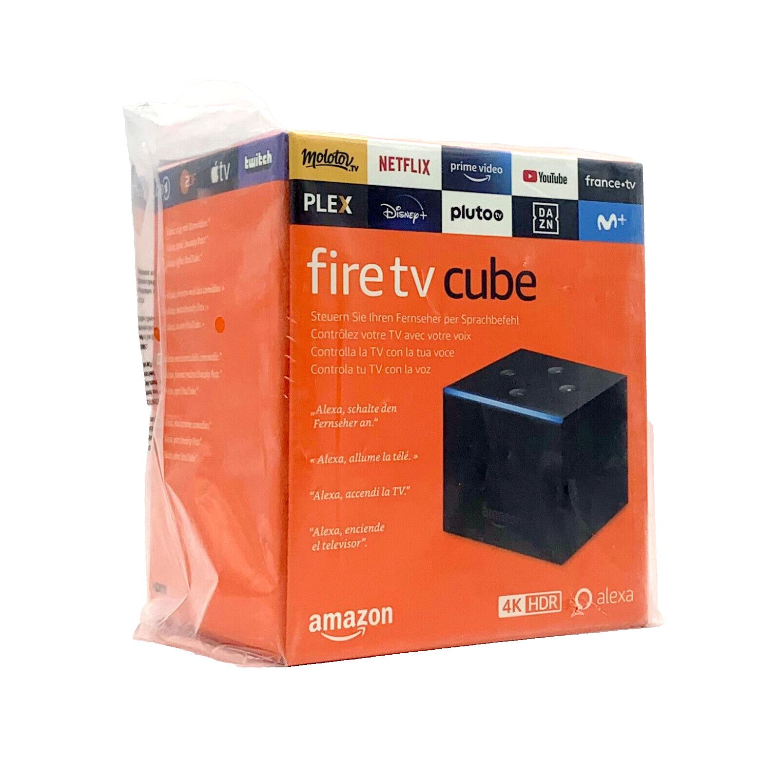Amazon Fire TV Cube (2nd Gen) | 4K Ultra HD Streaming Media Player with Alexa | Hands-Free Voice Control, Dolby Vision, HDR10+, Netflix, YouTube, Prime Video | Open Box | Model A78V3N