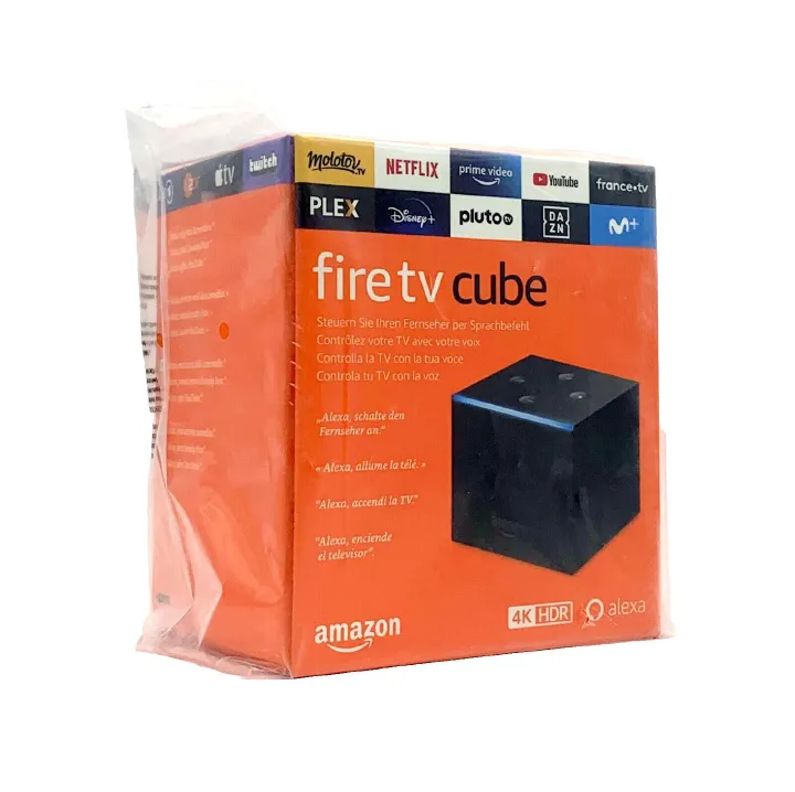 Amazon Fire TV Cube (2nd Gen) | 4K Ultra HD Streaming Media Player with Alexa | Hands-Free Voice Control, Dolby Vision, HDR10+, Netflix, YouTube, Prime Video | Open Box | Model A78V3N