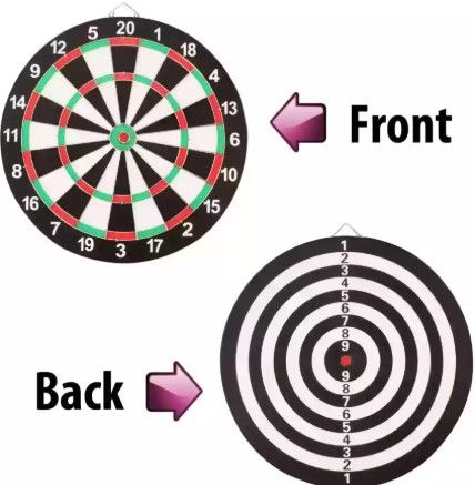 15" Double-Sided Dart Board Game Set – Indoor & Outdoor Dartboard with 6 Free Steel Tip Darts | Family Party Game, Bar Game, Sports Toy