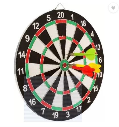 15" Double-Sided Dart Board Game Set – Indoor & Outdoor Dartboard with 6 Free Steel Tip Darts | Family Party Game, Bar Game, Sports Toy