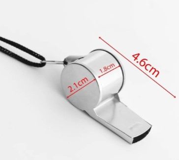 Stainless Steel Sports Whistle with Key Ring – Referee, Coach & Safety Whistle | Loud Emergency Survival Whistle