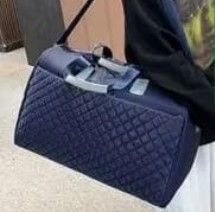 Large Quilted Travel Duffel Bag | Unisex Carry-On Hand Luggage | Gym, Weekend, and Travel Bag with Shoulder Strap