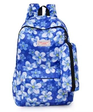 Floral School Backpack for Girls | Lightweight & Durable | With Matching Pouch | Waterproof & Stylish Bag for Students, Teens