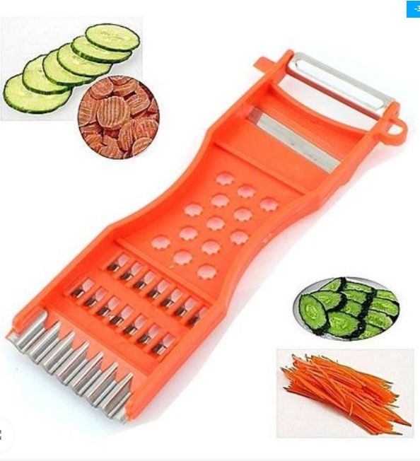 5-in-1 Multifunctional Vegetable Cutter & Slicer – Grater, Peeler, Julienne & Wavy Cutter in One Tool