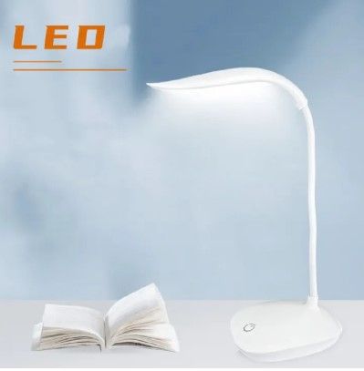 Eye Care Touch LED Reading Lamp – USB Rechargeable Desk Light for Students & Offices