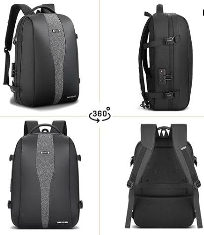 Anti-Theft Laptop Backpack – Waterproof Business Travel Bag with USB Charging Port & Lock Hard Shell Official School Office Travel  Bag  Secure LaptopBag