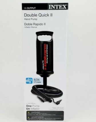 Intex Double Quick II Hand Pump – Manual Air Pump for Inflatable Mattresses, Pools & Floats