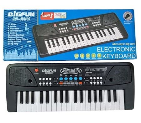 BigFun Electronic Keyboard Piano – 37 Keys with Mic and Record Function