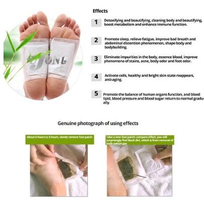 Kiyome Kinoki Detox Foot Pads - 10 Herbal Slimming Pads for Toxin Removal and Wellness Weight loss, Body Cleansing, Pain Relief, Relieve Stress, Relaxation | Organic Footpatch FootPads | Body Care