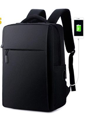 Black Laptop School Office Bag Backpack – Lightweight & Sleek Design.  Laptop , daily use, school, or light travel. 16 Inch LaptopBag Backpack USB Business School Bags Anti-Theft Men Women Travel