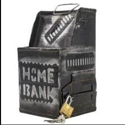 Vintage Metal Piggy Bank with Lock – Home Bank Money Saver for Kids & Adults