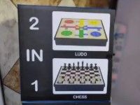2-in-1 Ludo and Chess Board Game Set – Family Fun Strategy Game for All Ages Portable 2 in 1