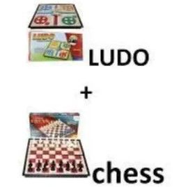 2-in-1 Ludo and Chess Board Game Set – Family Fun Strategy Game for All Ages Portable 2 in 1