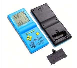 Classic Brick Game Console – Retro 9999-in-1 Handheld Gaming Toy (Blue) Brick Game Large Screen Tetris Game Console Classic Retro Children'S Handheld Game Console Electronic Toy Lcd BrickGame