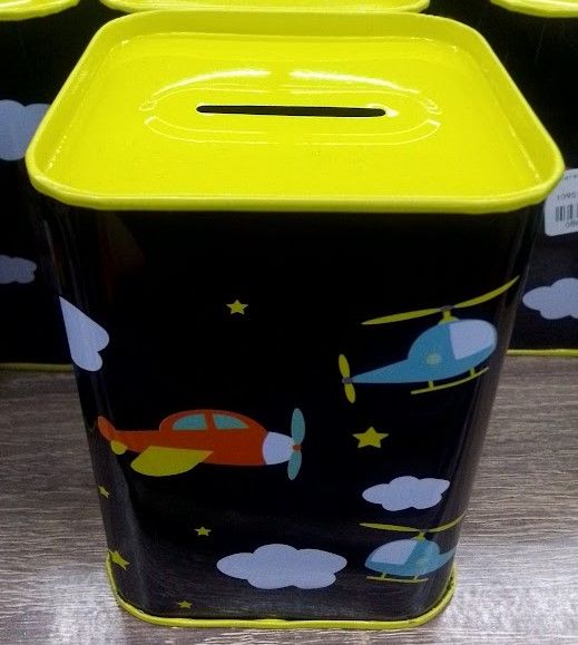 Cute Animal Metal Coin Bank – Kids’ Savings Box with Lid (Multicolor) Piggy Bank Money Bank Decoration