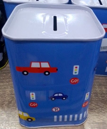 Cute Animal Metal Coin Bank – Kids’ Savings Box with Lid (Multicolor) Piggy Bank Money Bank Decoration