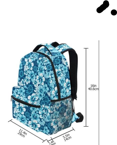 Floral School Backpack | Lightweight & Durable | With Matching Pouch | Waterproof & Stylish Bag for Students, Teens  Girls bag