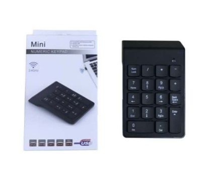 Mini Wireless Numeric Keypad – 2.4G USB Wireless Number Pad, Portable USB 2.4GHz 18-Keyl Accounting Numeric Keypad Keyboard Extensions Compatible with Data Entry in Excel for Laptop PC, Desktop etc