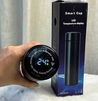 Smart LED Temperature Display Flask – 500ml Stainless Steel Thermos Bottle Stainless Steel Hot & Cold Smart Vacuum Flasks Insulated Water Bottle with Active LED Temperature indicator with Touch screen