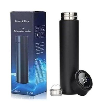 Smart LED Temperature Display Flask – 500ml Stainless Steel Thermos Bottle Stainless Steel Hot & Cold Smart Vacuum Flasks Insulated Water Bottle with Active LED Temperature indicator with Touch screen