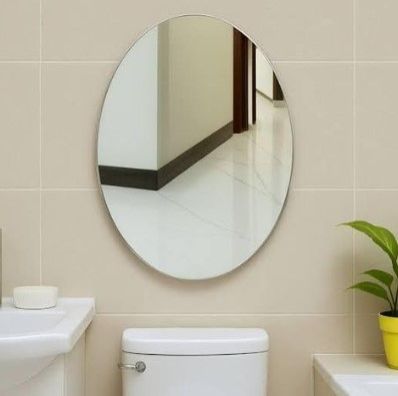 40×60 Peel & Stick Wall Mirror – Oval & Rectangular Modern Home Décor Mirror