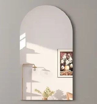 40×60 Peel & Stick Wall Mirror – Oval & Rectangular Modern Home Décor Mirror NB: ( The mirror is crystal clear . Make sure you remove the protective film from the surface to uncover ).