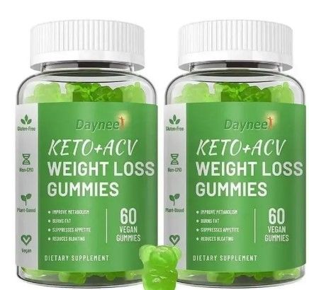 Daynee KETO+ACV Weight Loss Gummies – 60 Vegan Gummies | Burn Fat Fast, Reduce Bloating, Boost Metabolism, Apple Cider Vinegar Keto Support