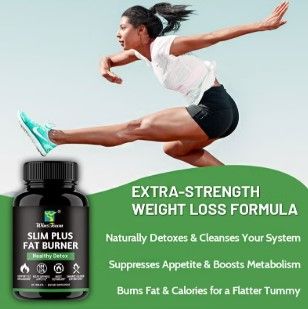 Winstown Slim Plus Fat Burner - Detox Dietary Supplement for Fast Fat Loss & Metabolism Boost Weight Loss fatburner Weightloss Slimplus