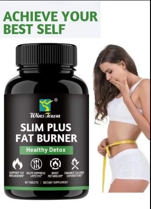 Winstown Slim Plus Fat Burner - Detox Dietary Supplement for Fast Fat Loss & Metabolism Boost Weight Loss fatburner Weightloss Slimplus
