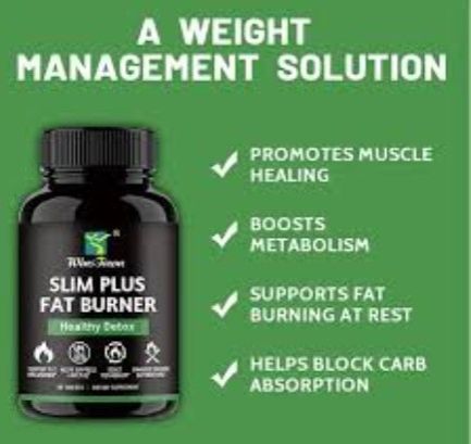 Winstown Slim Plus Fat Burner - Detox Dietary Supplement for Fast Fat Loss & Metabolism Boost Weight Loss fatburner Weightloss Slimplus